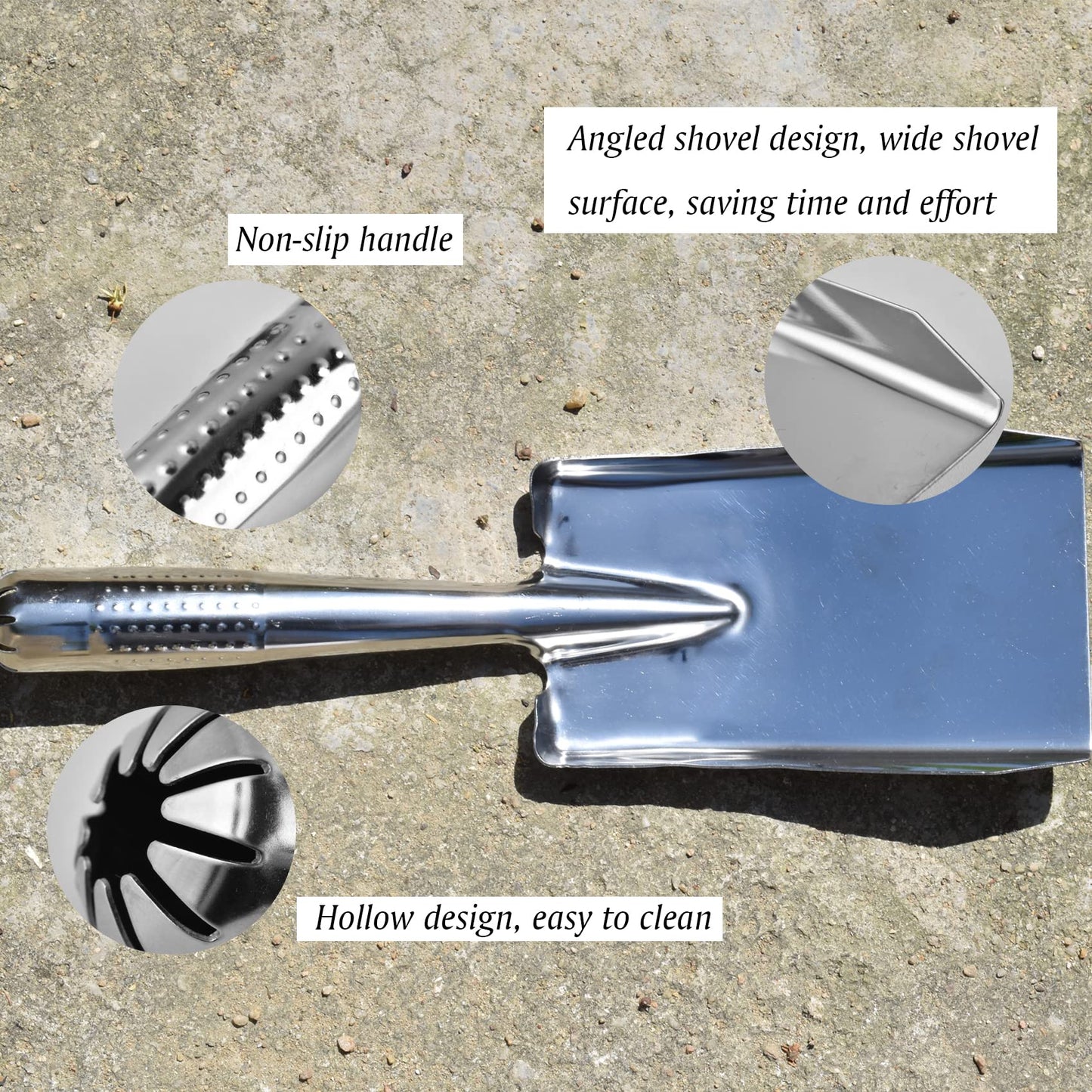 Garden Shovel Trowel Hand Shovels Stainless Steel Mini Spade Gardening Hand Tools Small Shovel for Planting, Transplanting, Weeding, Digging (2)