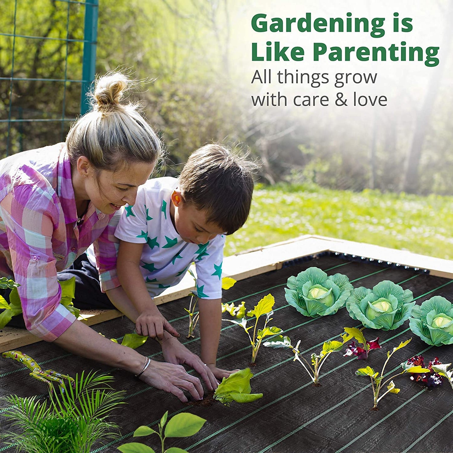 Weed Membrane Black Plastic Sheeting - Heavy Duty Black 1Mx10M Weed Barrier Fabric Weed Suppressant Landscape Ground Cover For Garden Raised Bed Cover Flower Bed Planter Lining - Weed Control Membrane