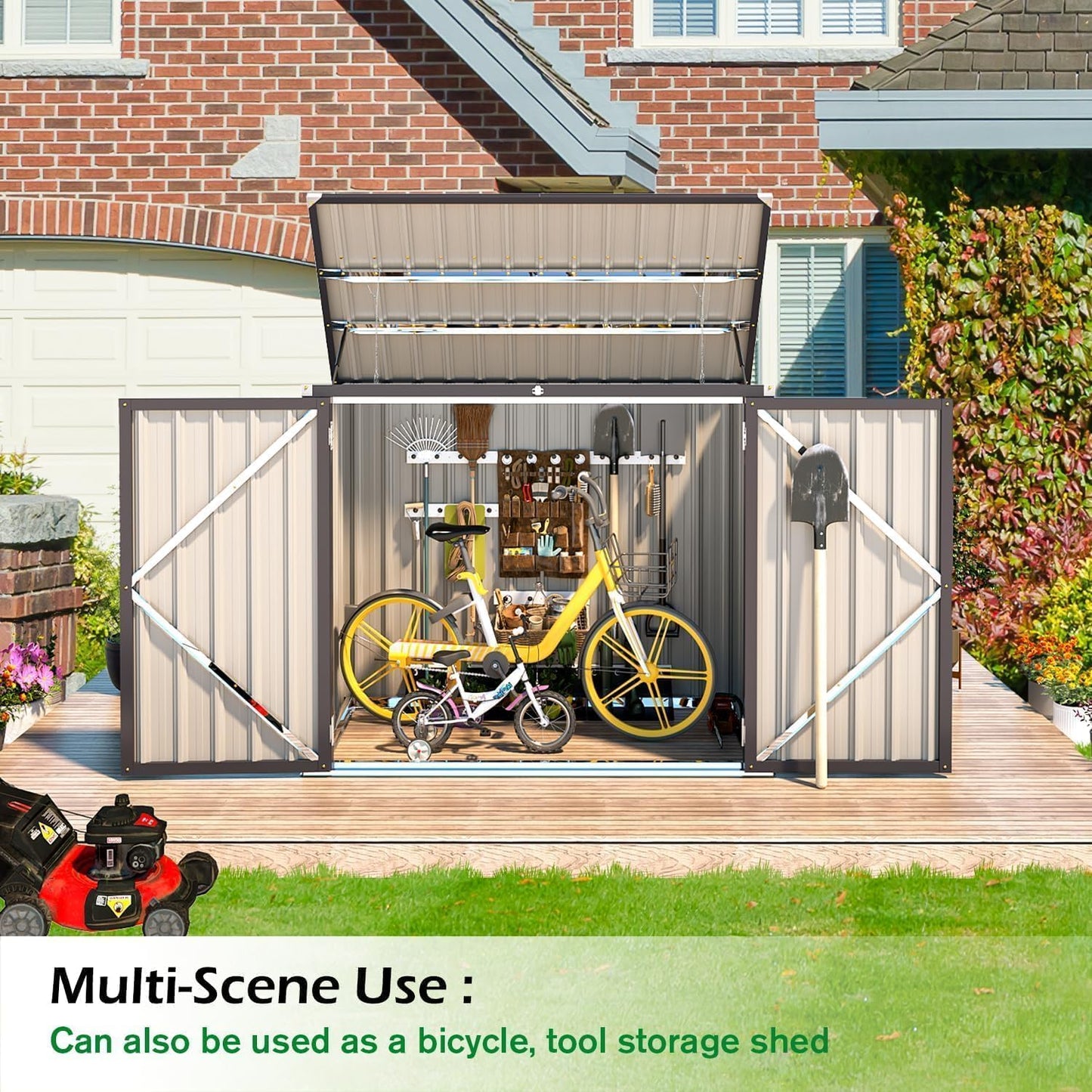 U-MAX 1.5x0.8m Garden Storage Box, Dark Grey