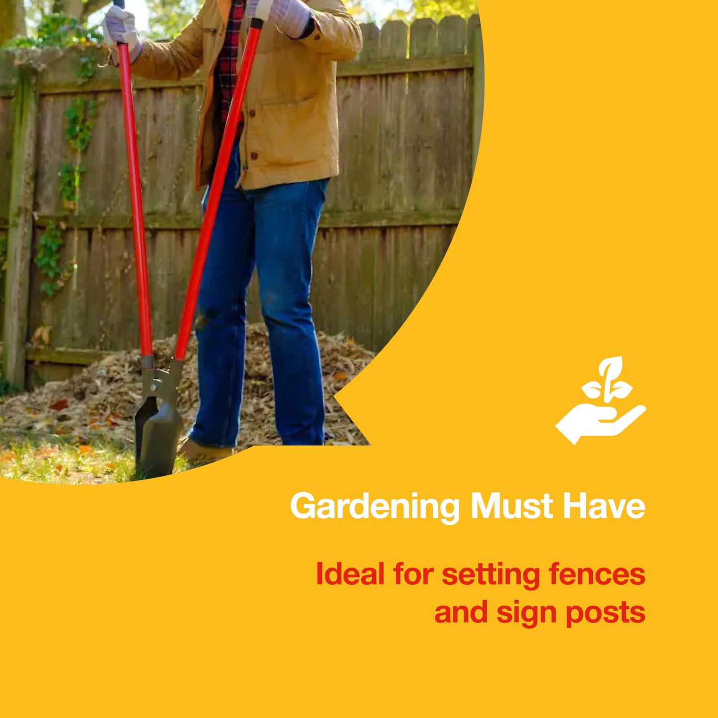 Amtech - Hole Digger for Setting Fences and Sign Posts, Planting Flowers, and More, Garden and Outdoor DIY, Corrosion-Resistant and Chemical-Resistant, Easy to Use (140cm)