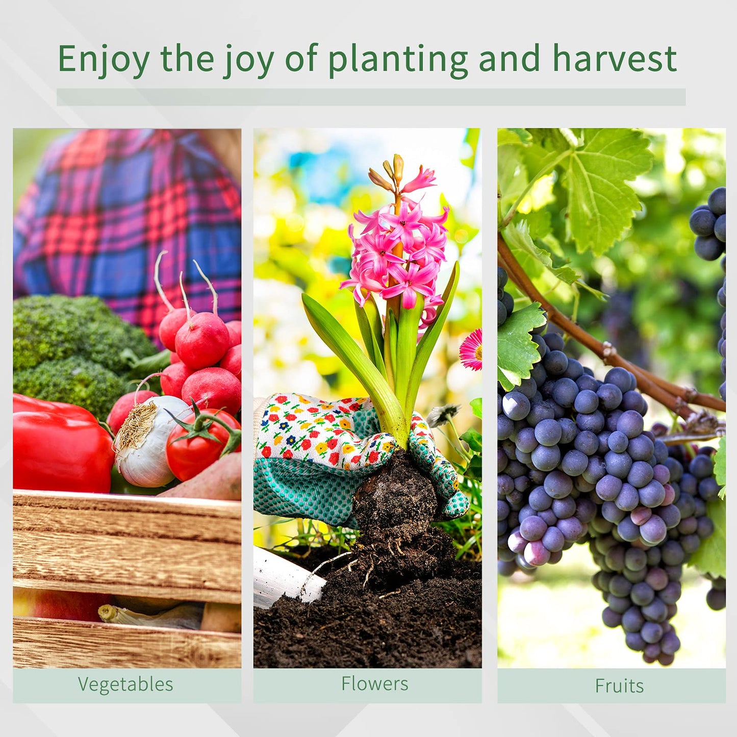 Outsunny 3L x 2W x 2H M Greenhouse Walk-in Polytunnel Outdoor Garden Flower Vegetable Planter 25mm Diameter Galvanised Steel Frame w/ Zipped Door