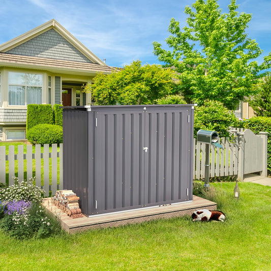 U-MAX 1.5x0.8m Garden Storage Box, Dark Grey