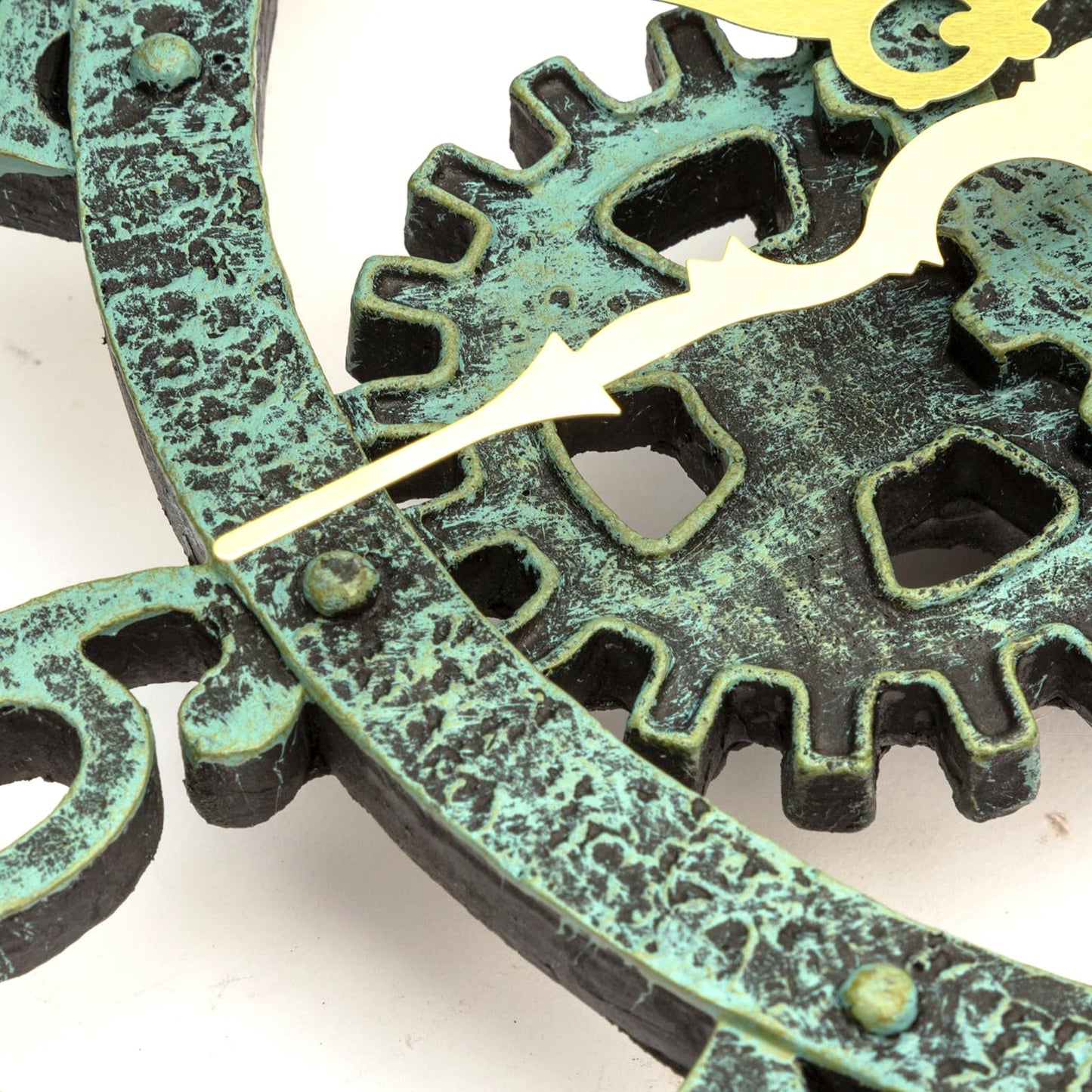 No Nonsense Products Indoor Outdoor Wall Clock Antique Church Station Garden Style 30cm Green Slate Effect Gold Hands Weatherproof Quartz Battery Powered Waterproof