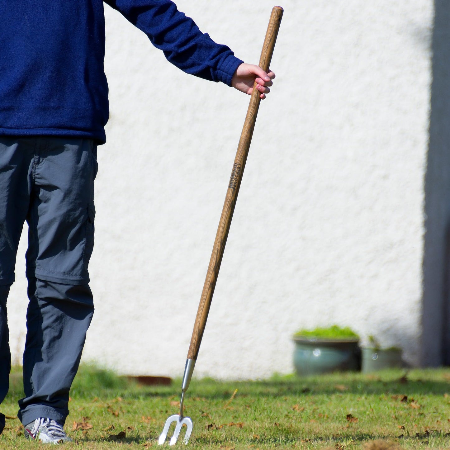 Jamieson Brothers Gardening Stainless Steel Multi Tool Set for all your gardening needs (Long Handled Fork and Trowel)