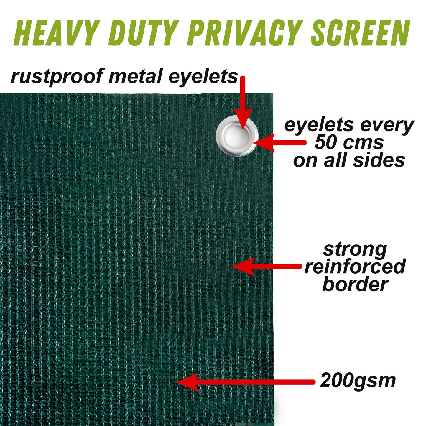 1m,1.5m, 2m wide privacy netting garden screening windbreak fencing 95 percent shade fence net green 1.5m x 5m