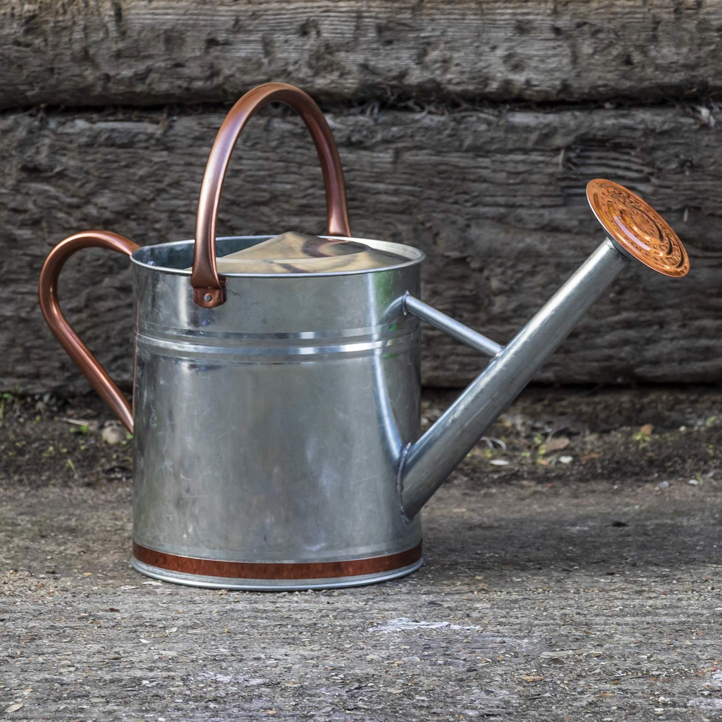 Woodside 9L Metal Watering Can - Silver