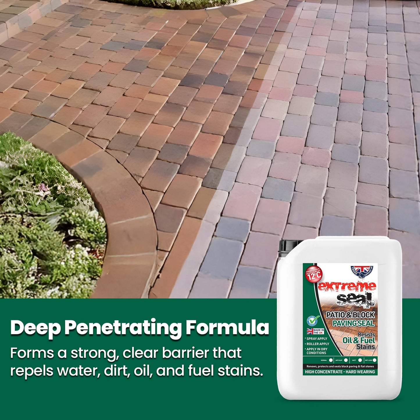 Trade Supplies UK - Extreme Seal Patio & Block Paving Sealer - High Durability High Concenterate - Wet Look - 20 litre