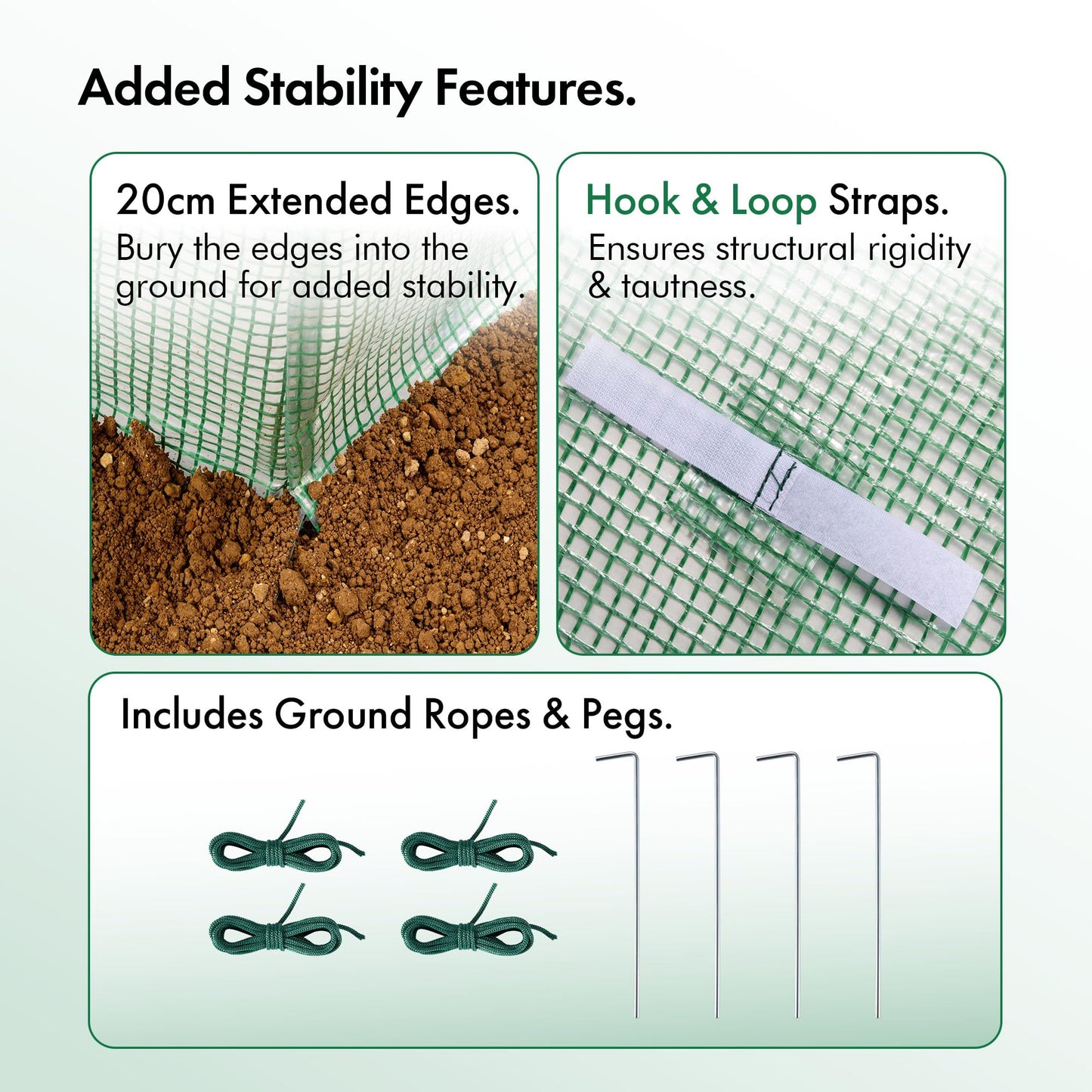VonHaus Polytunnel Greenhouse – 3 x 2m Walk in Poly Tunnel Tent – 6m² Heavy Duty Weatherproof Green House for Garden and Outdoor with Roll-up Mesh Windows, Galvanised Steel Frame and Hinged Door