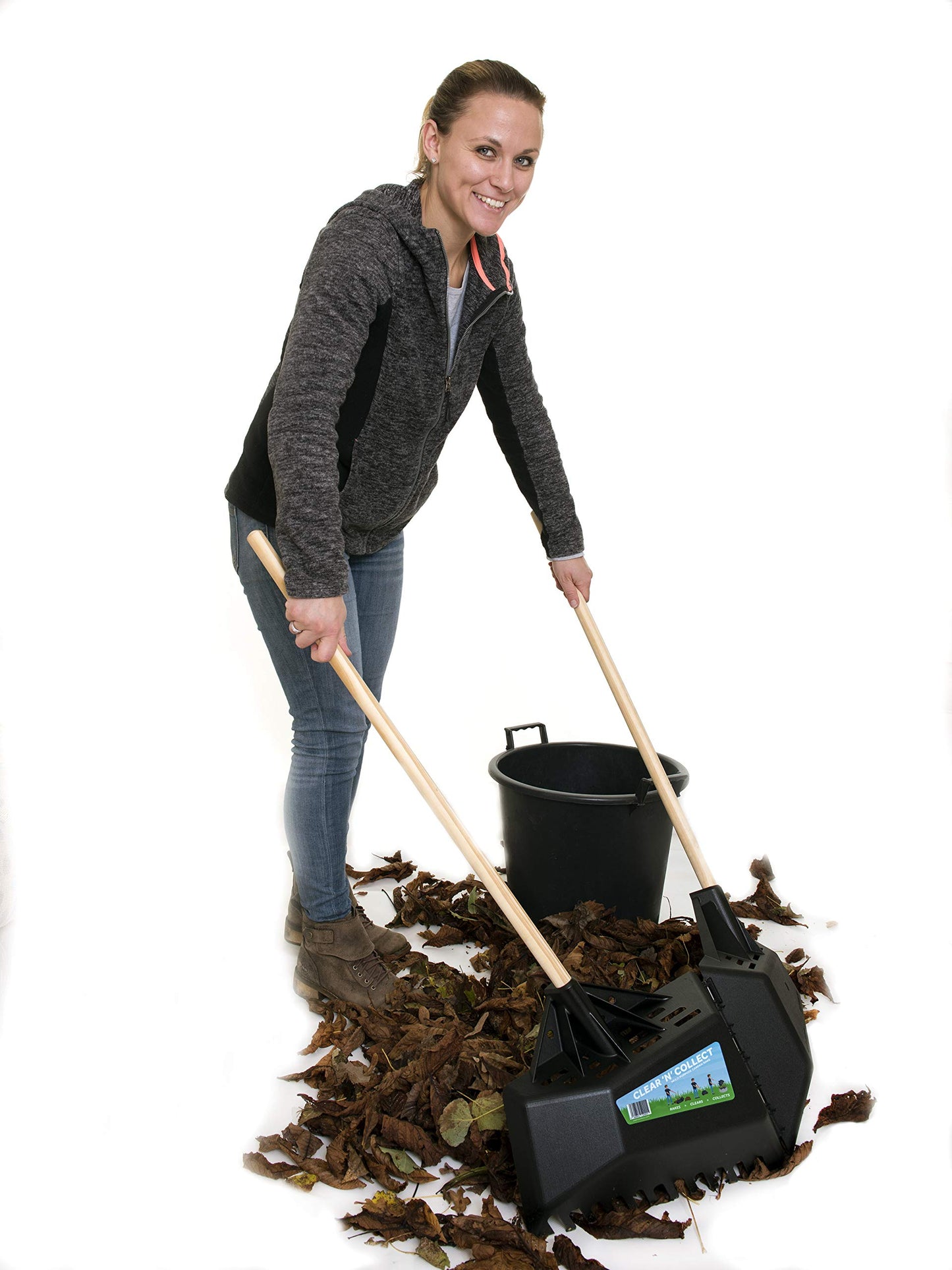 Clear N Collect Multi-Purpose Garden Leaf Rake Grabber/Collector, Gardening Leaf Collector For Collecting Leaves Easily And Without Back Pain