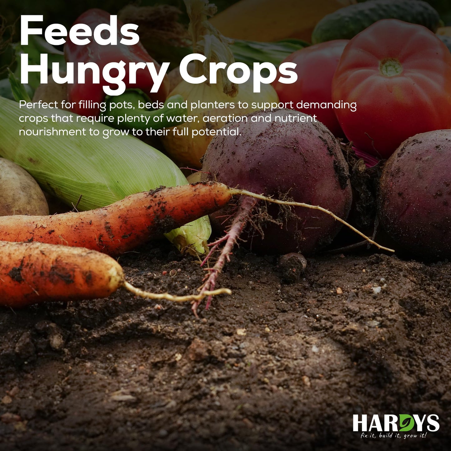 Hardys 25L Top Soil for Garden & Lawn - Loam & Sand Based, Enriched Top Soil | Ideal for Grass Seeding, Levelling, Plant Beds, Borders - Graded for Plants Outdoor