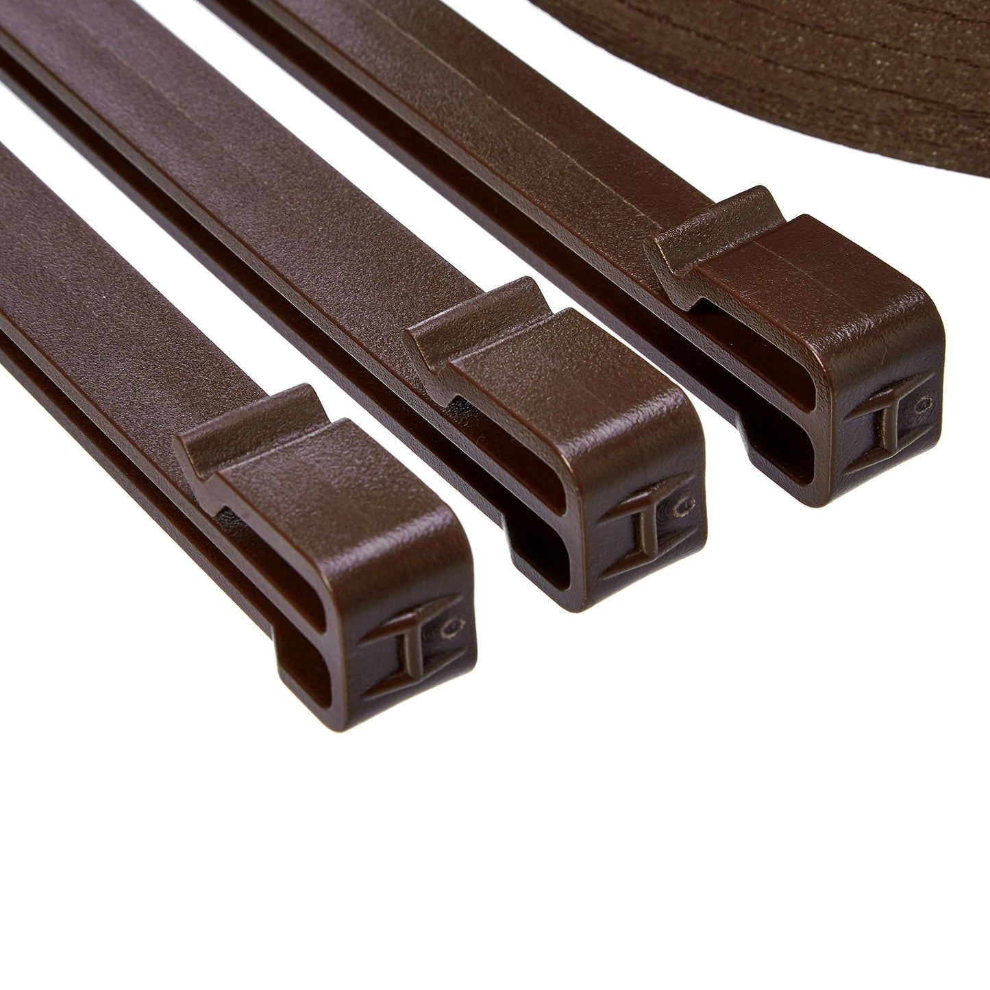 Amazon Basics Garden and Landscape Edging Coil, Landscape Edging Kit ,Pack of 10 Stakes, 5 inch x 40FT, Brown