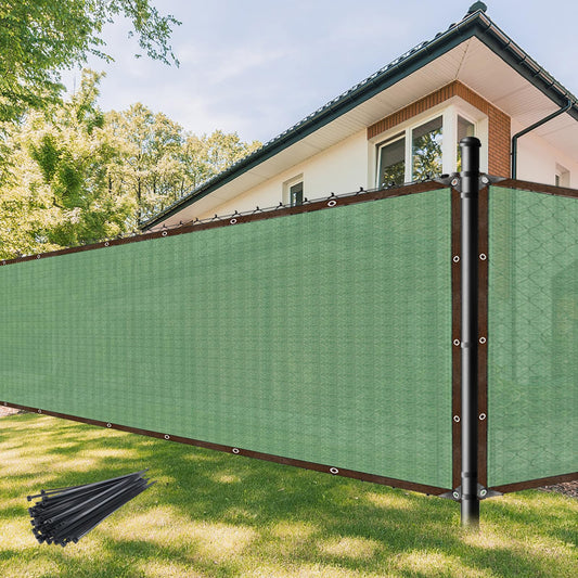 Esilihom Garden Privacy Netting 2mx5m, Fence Screening 90% HDPE Windbreak, Garden Privacy Screening UV-Resistant, Outdoor Shading Net with Cable Ties and Eyelets