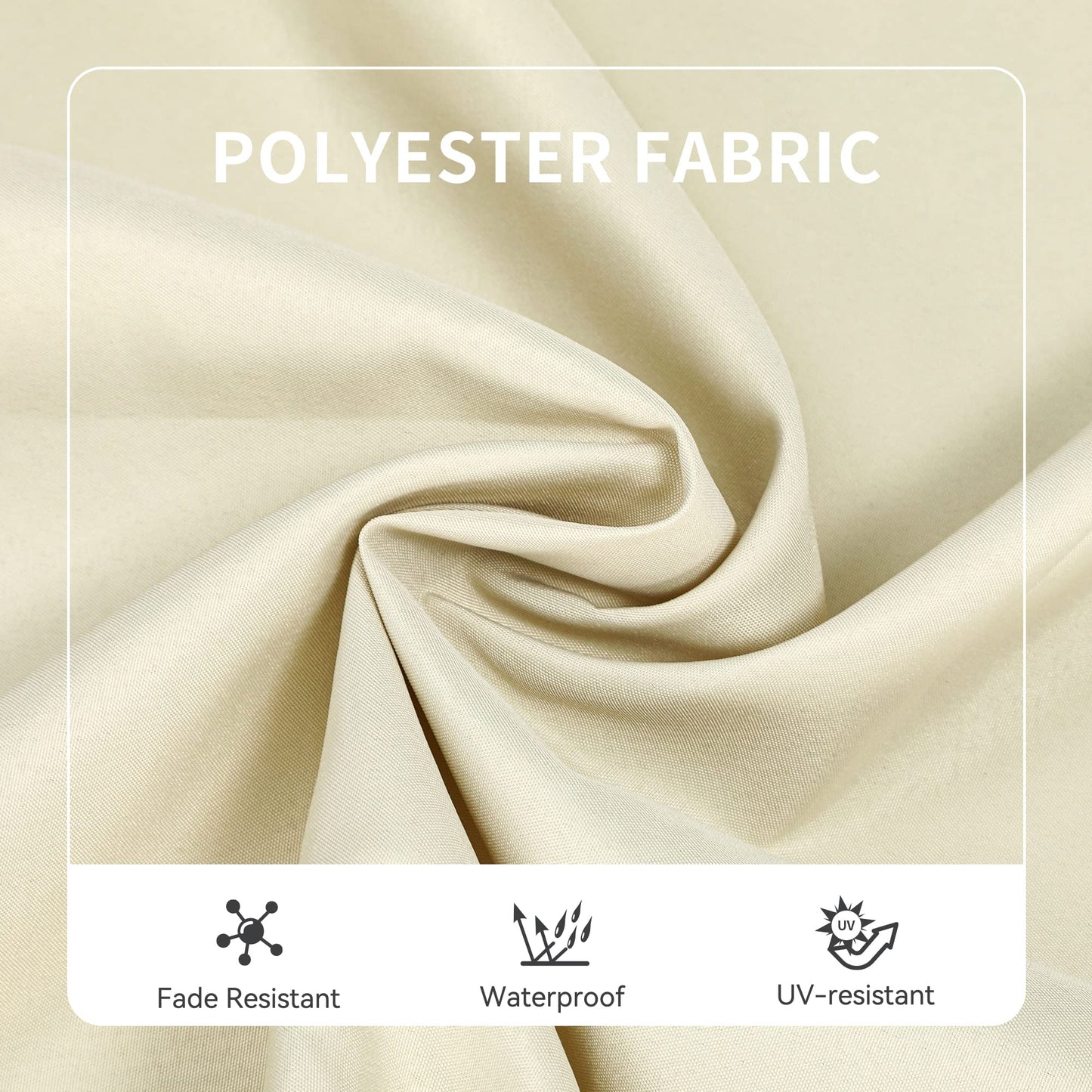 YITAHOME Canopy Garden Swing 3-Seats Outdoor Patio Swing Heavy Duty Swing Chair with Adjustable Canopy Removable Cushion, Suitable for Adult in Garden, Poolside, Balcony, Beige