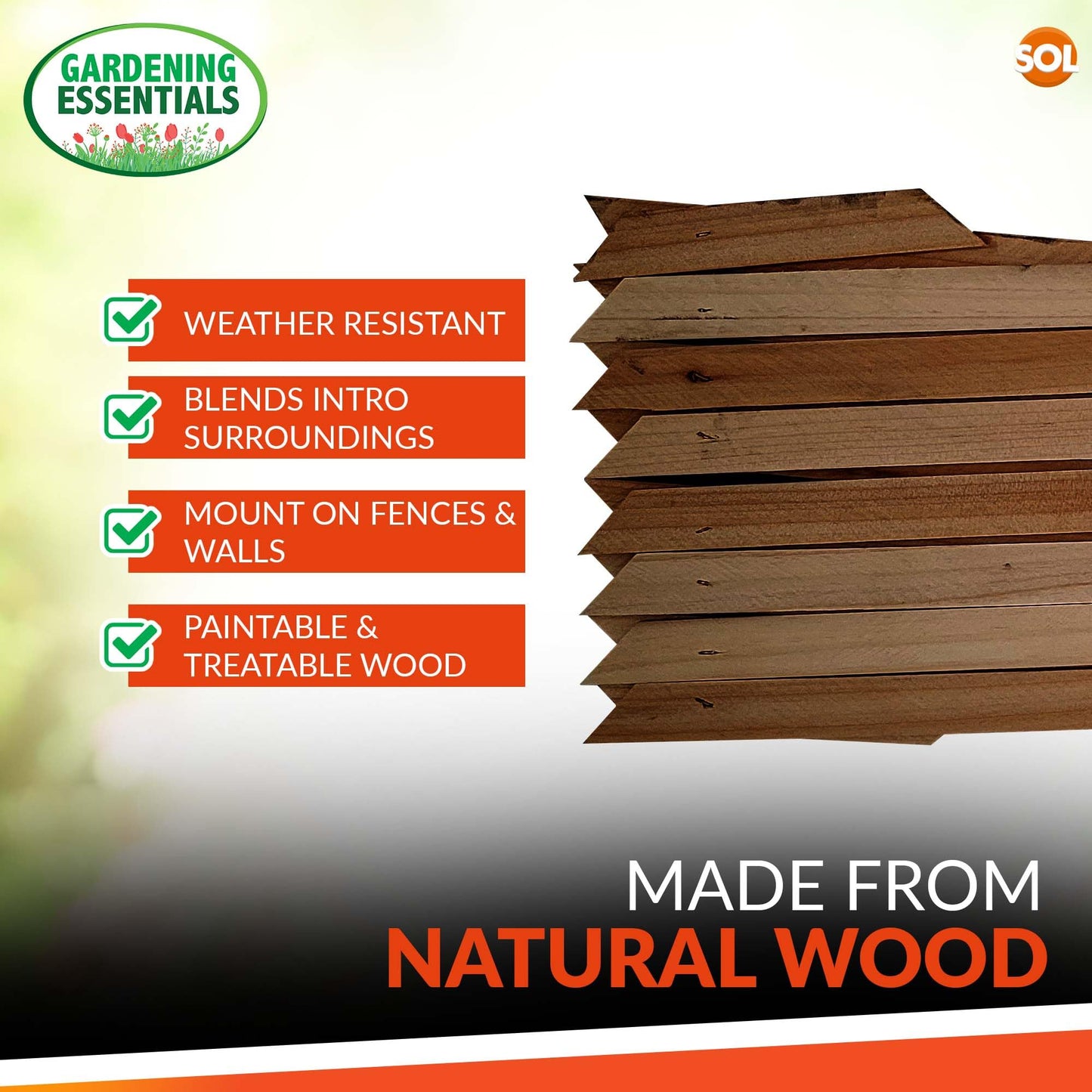 SOL 3pk Garden Trellis for Climbing Plants, 150cm x 30cm Expanding Garden Trellis for Fences, Walls & Planters, Durable Support, Withstand Weather Conditions, Ideal for Landscape & Decorations