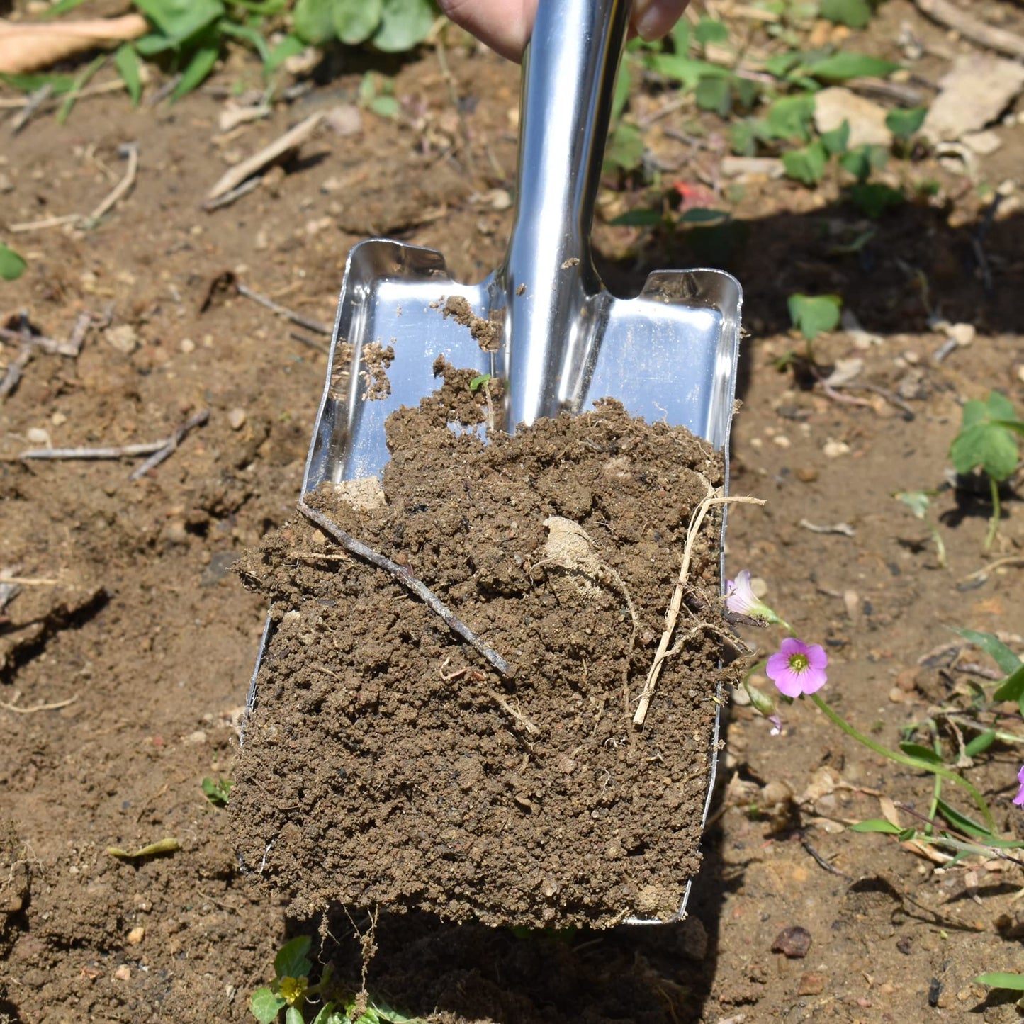 Garden Shovel Trowel Hand Shovels Stainless Steel Mini Spade Gardening Hand Tools Small Shovel for Planting, Transplanting, Weeding, Digging (2)