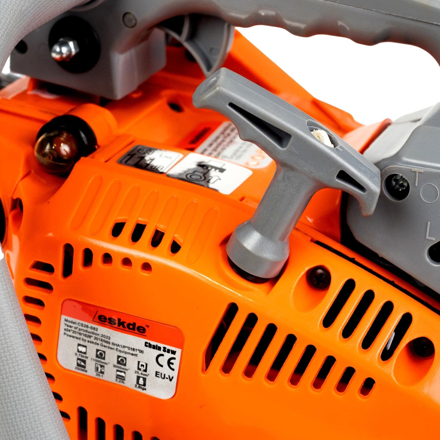 eSkde New Model CS26-S82 25.4cc Top Handle Petrol Chainsaw, Lightweight, Professional, Easy Start with 10” Bar, 2 Chains & Bar Cover; for All Types of Tree Maintenance.