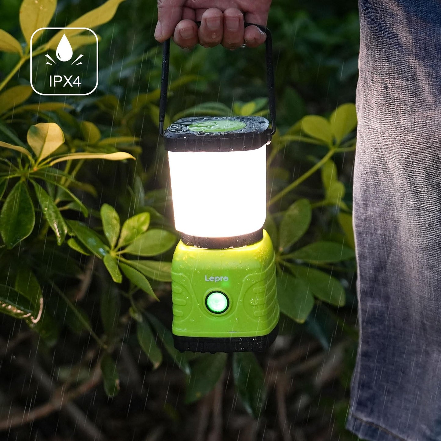 Lepro Camping Light Rechargeable, 1300 Lumen Camping Lantern for Tents, Dimmable 4 Modes, Tent Lights with 3600mAh Power Bank, Camping Accessories, Rechargeable Lantern for Outdoors, Emergency
