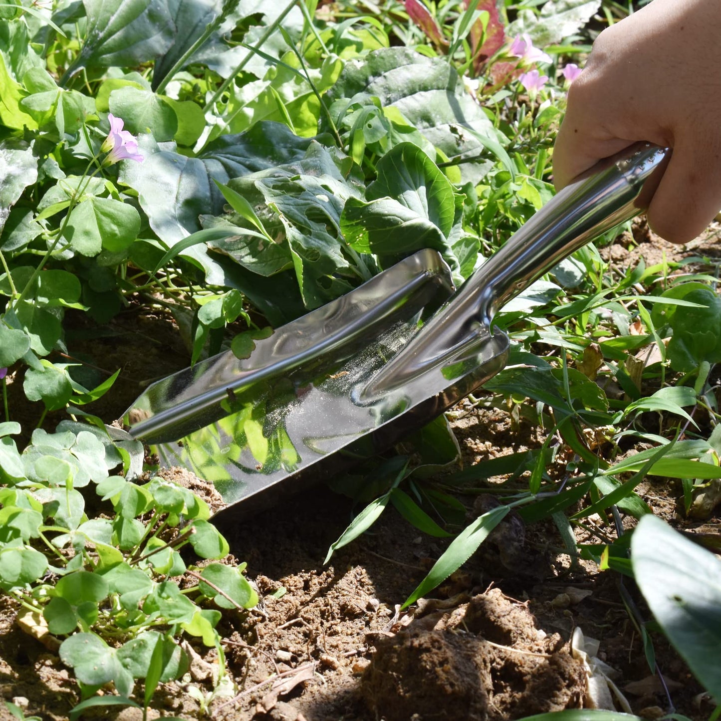 Garden Shovel Trowel Hand Shovels Stainless Steel Mini Spade Gardening Hand Tools Small Shovel for Planting, Transplanting, Weeding, Digging (2)