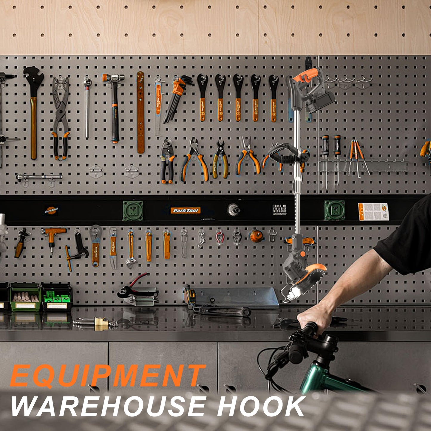 Metal Blade Cordless Strimmer 21v Grass Trimmers With Warehouse hooks 16 Blades 15cm Cutting Diameter Cordless Strimmer Retractable Handle For Lawn Garden