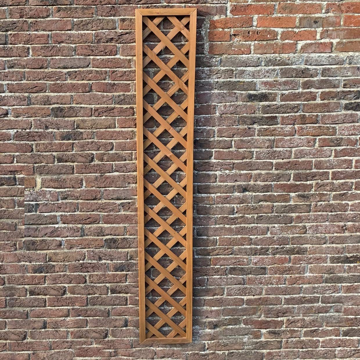 Selections Pack of 5 Wooden Framed Garden Trellis with Lattice Framework Fence Topper 180cm x 30cm