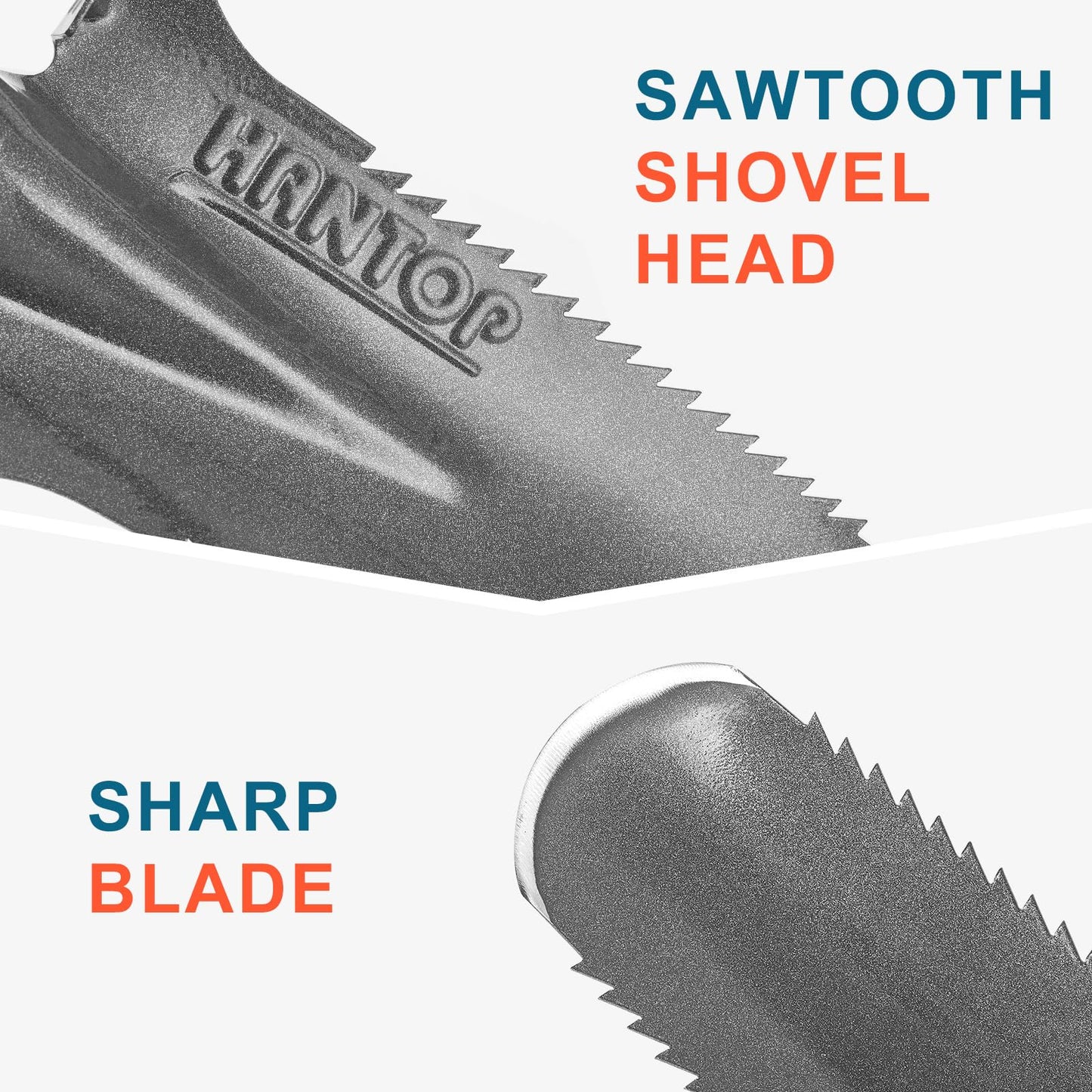 HANTOP Digging Spade Shovel Drain Spade Square Point Shovel Transplanting Spade Trenching Shovel, 44 inches