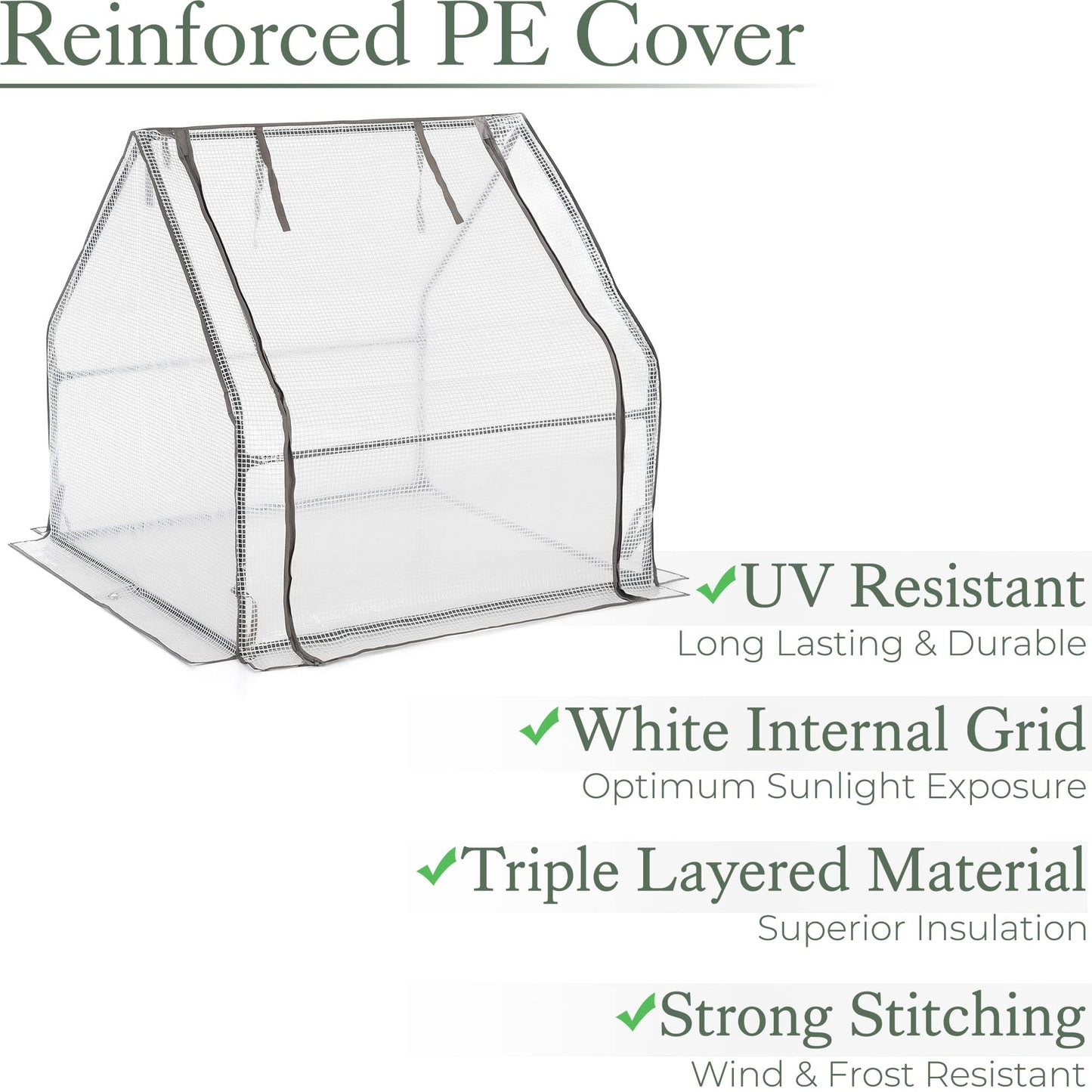 CHRISTOW Large Grow Tunnel Cloche Garden Polytunnel Greenhouse With Reinforced Cover (choose 0.9m, 1.8m, 2.7m or 3.6m long)