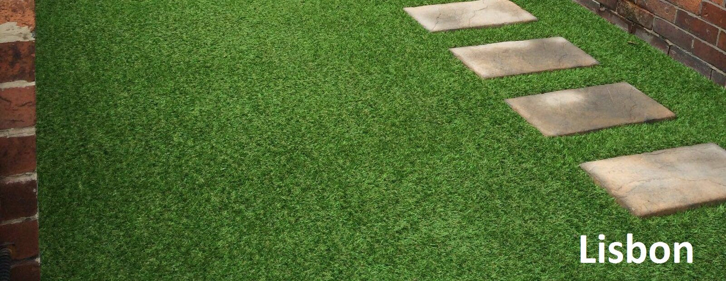 Lisbon 26mm Pile Height Artificial Grass | Choose from 47 Sizes on this Listing | Cheap Natural & Realistic Looking Astro Garden Lawn | 2 x 1.5m of Cheap High Density Fake Turf