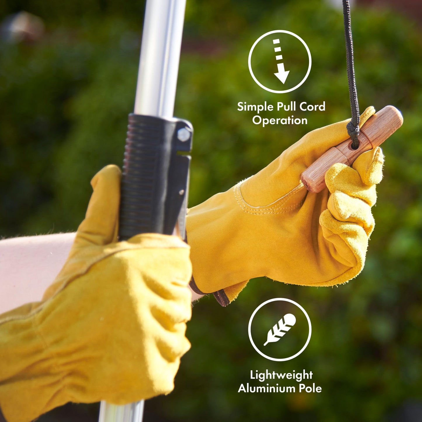 VonHaus Telescopic Tree Pruner & Lopper 2 in 1 – Long Reach 3.3m Cutter, Retractable & Extendable Pole Saw for Branches – Lightweight Aluminium Pole, Steel Blade