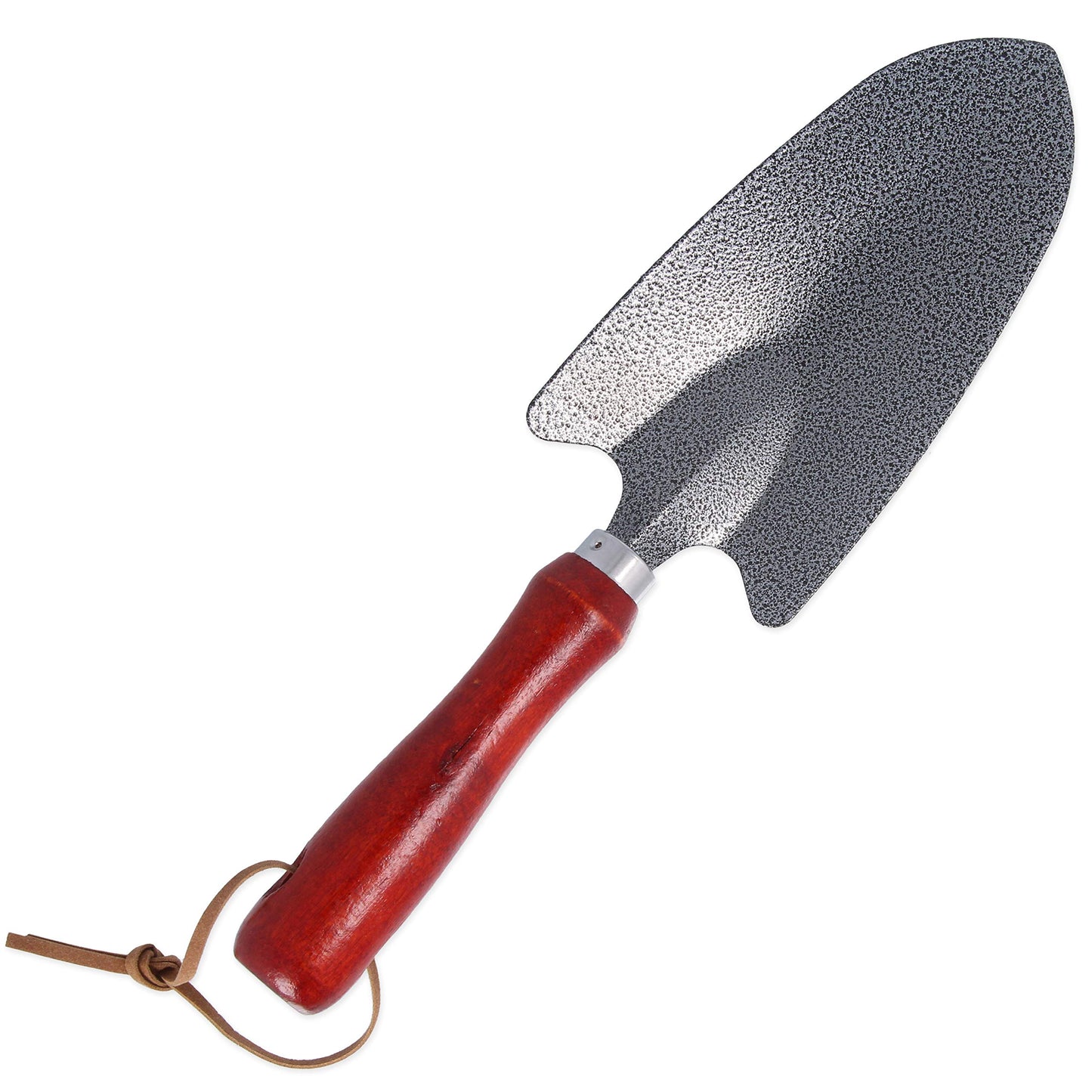 Garden Hand Trowel With Wooden Handle & Storage Loop, Raised Bed Planting Weeding Transplant Spade Tool