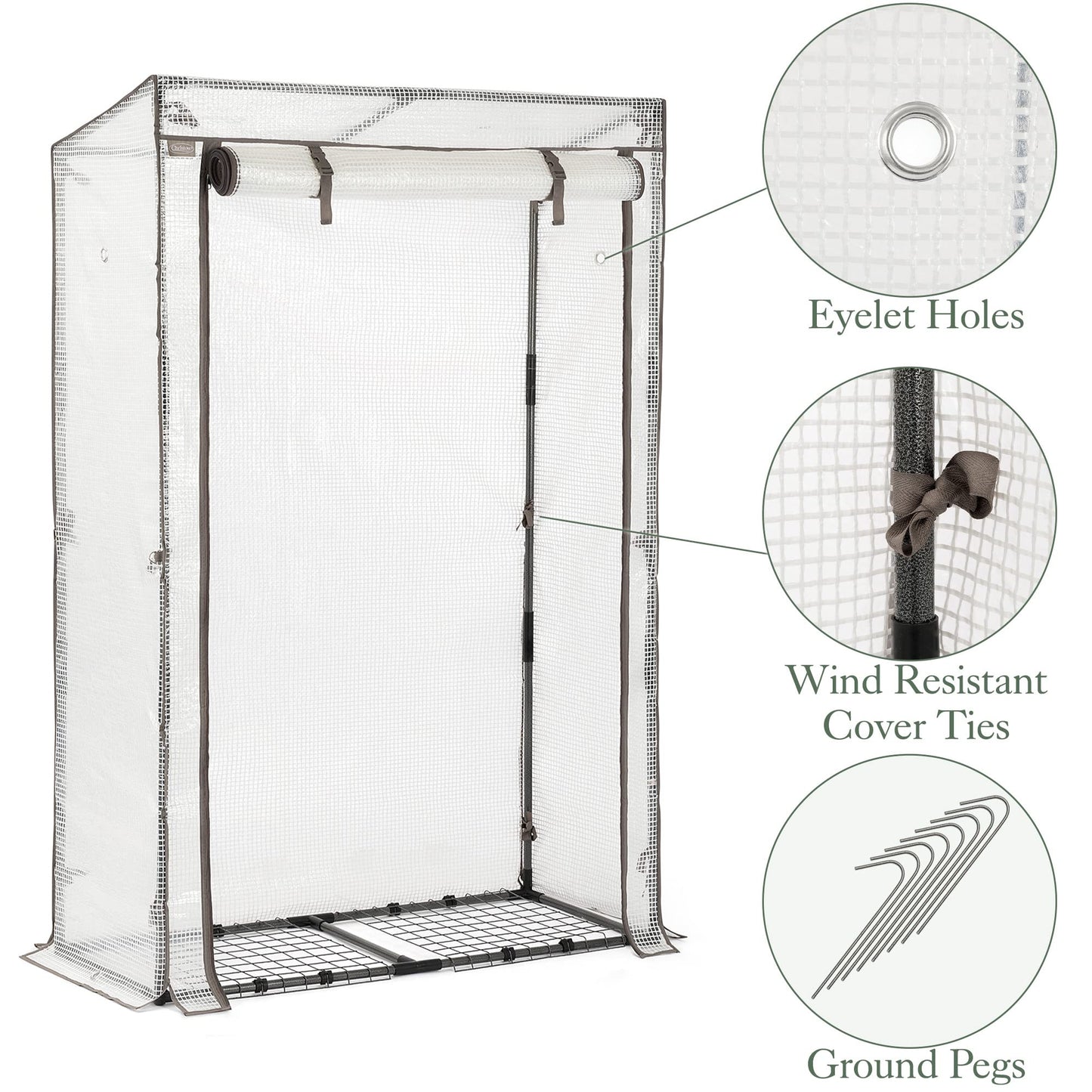 Christow Tomato Greenhouse With Reinforced Cover & Frame Garden Growhouse (Single Growbag)