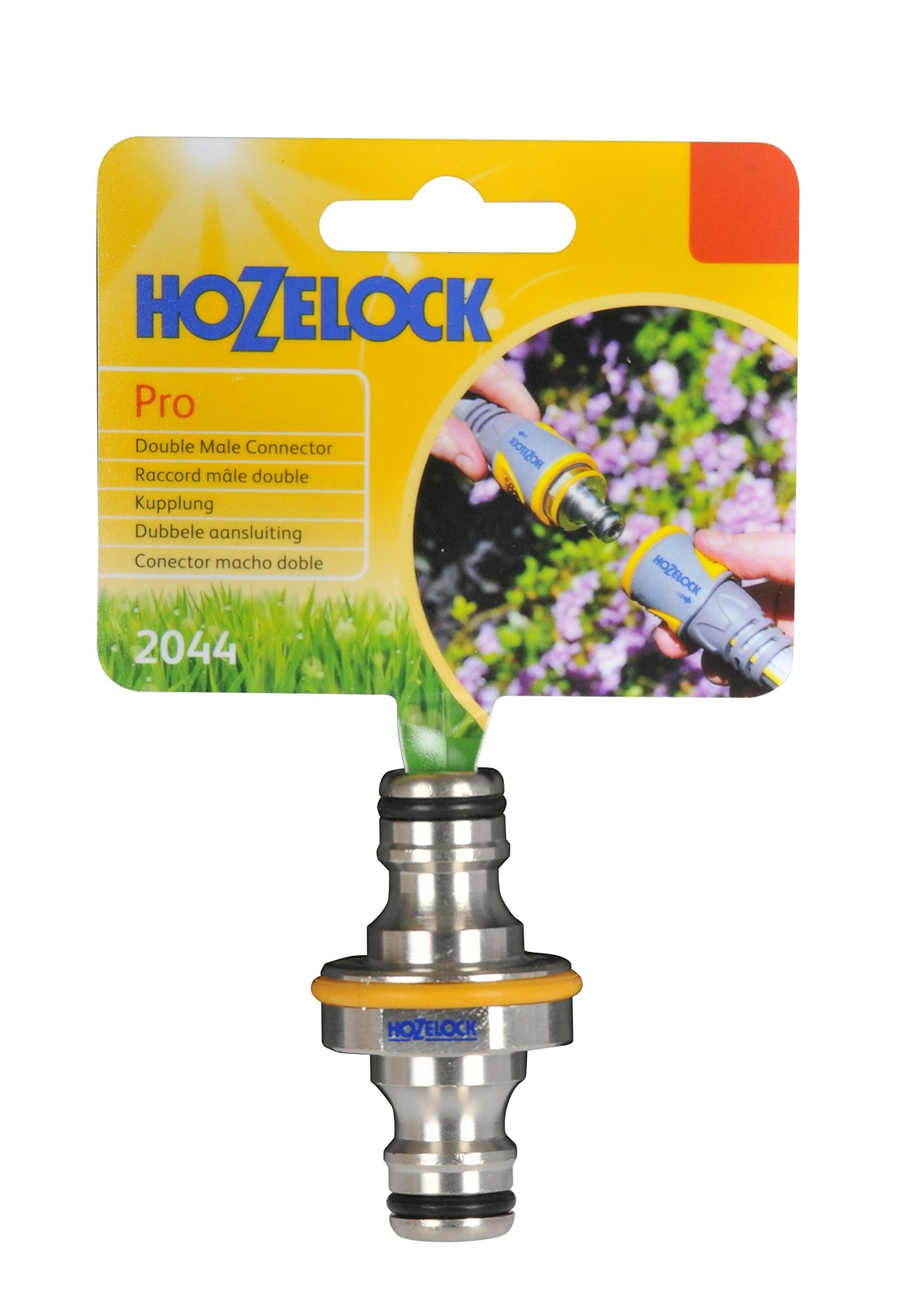 HOZELOCK - Double Male Hose Connector Pro : Ideal for Extending the Length of your Hose, Robust, Universal Coupling (All Diameters) [2044P0000]