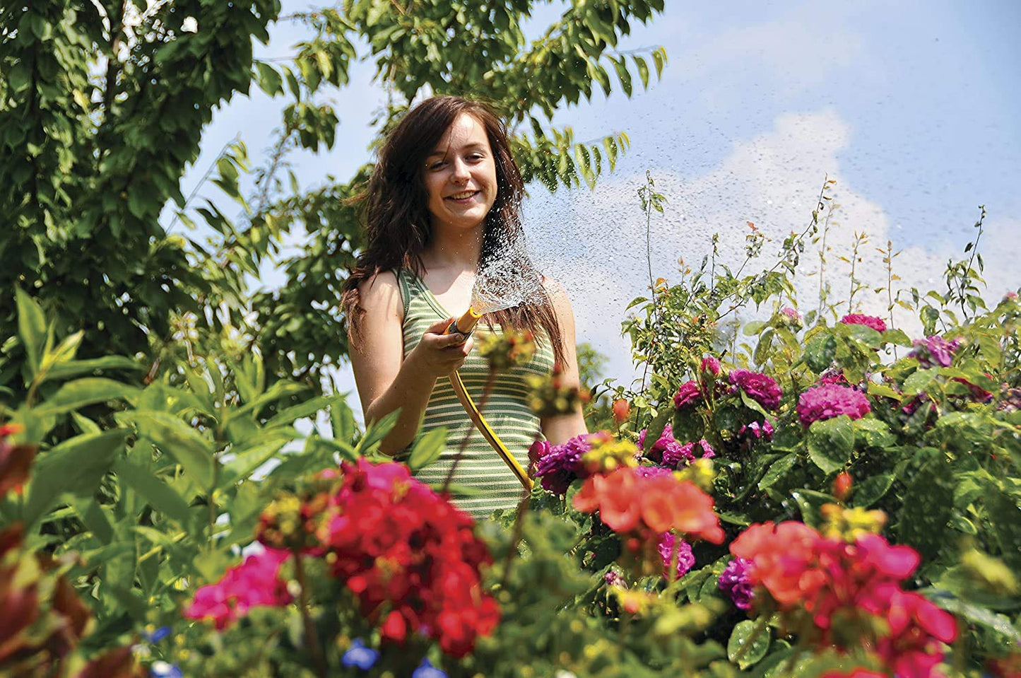 Hose Connector Garden Hose Fitting Set.1Nozzle,5 Hose End Quick Connector,1Hose Waterstop Connector,2 Double Male Snap Connector,2 Hose Tap Connector 1/2 Inch and3/4 Inch Size 2-in-1etc