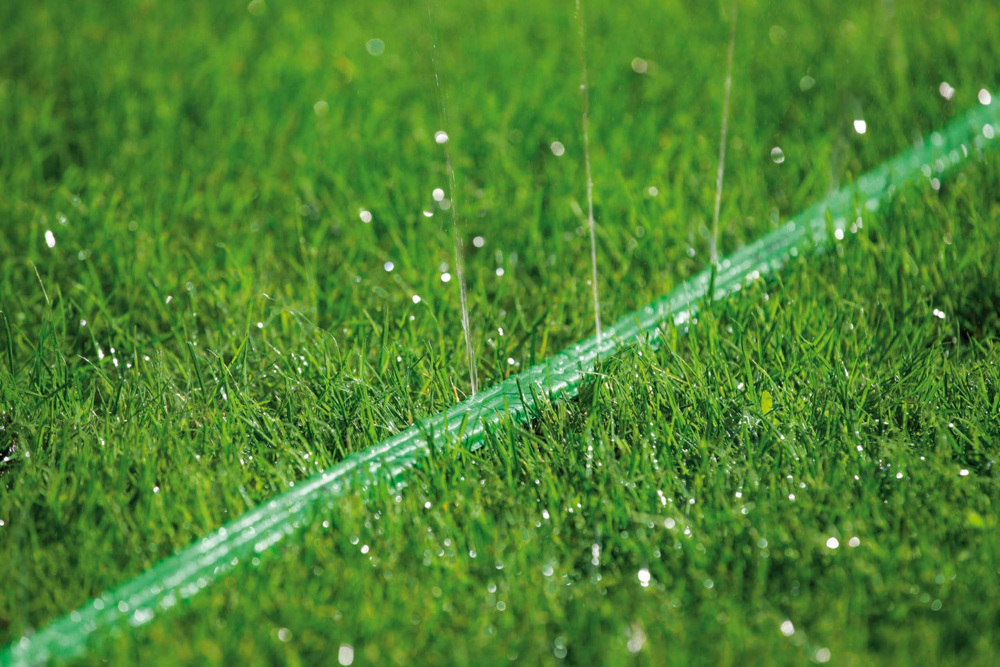 Gardena Sprinkler Hose: Fine spray sprinkler for watering elongated, narrow areas, length 15 m, ready-to-connect, green, can be individually shortened or lengthened (1998-20)