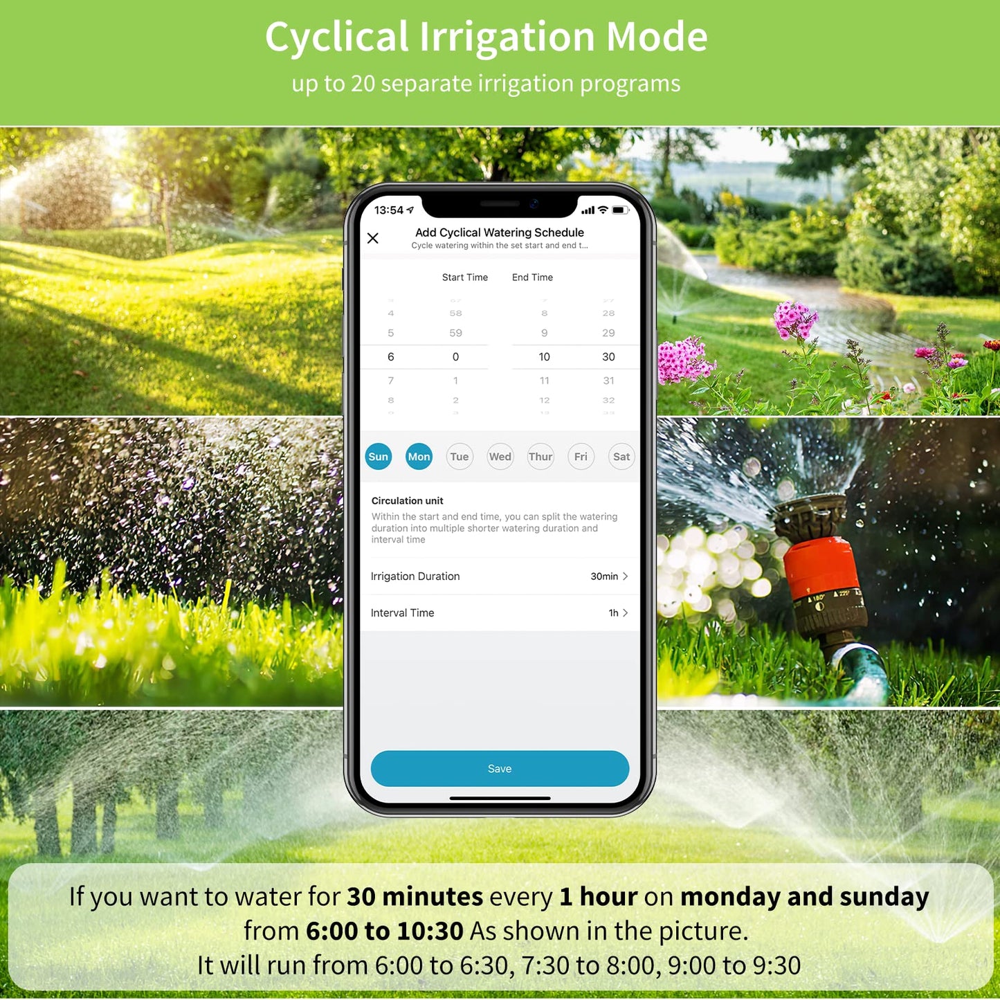 WiFi Water Timer 2 zone for Irrigation, Diivoo Smart Sprinkler Hose Timer Compatible with Alexa and Google Home, Wireless Remote Control Irrigation System with Wi-Fi Hub, for Outdoor Garden Watering