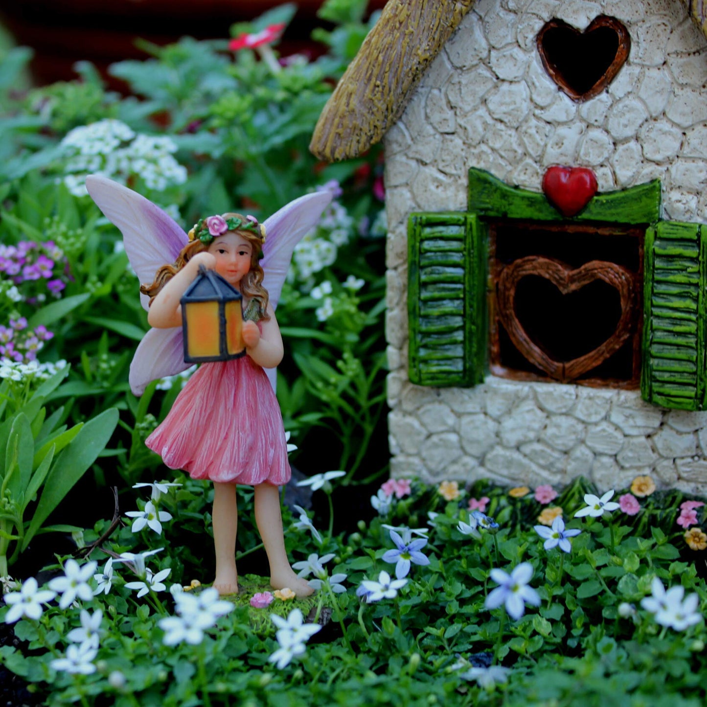 PRETMANNS Fairies for Fairy Garden - Fairy Garden Accessories - Fairy Garden Ornaments for Outdoor Miniature Fairy Garden - 2 Cute Fairy Figures for Fairy Garden & Fairy Sign - 3 Piece Fairy Set