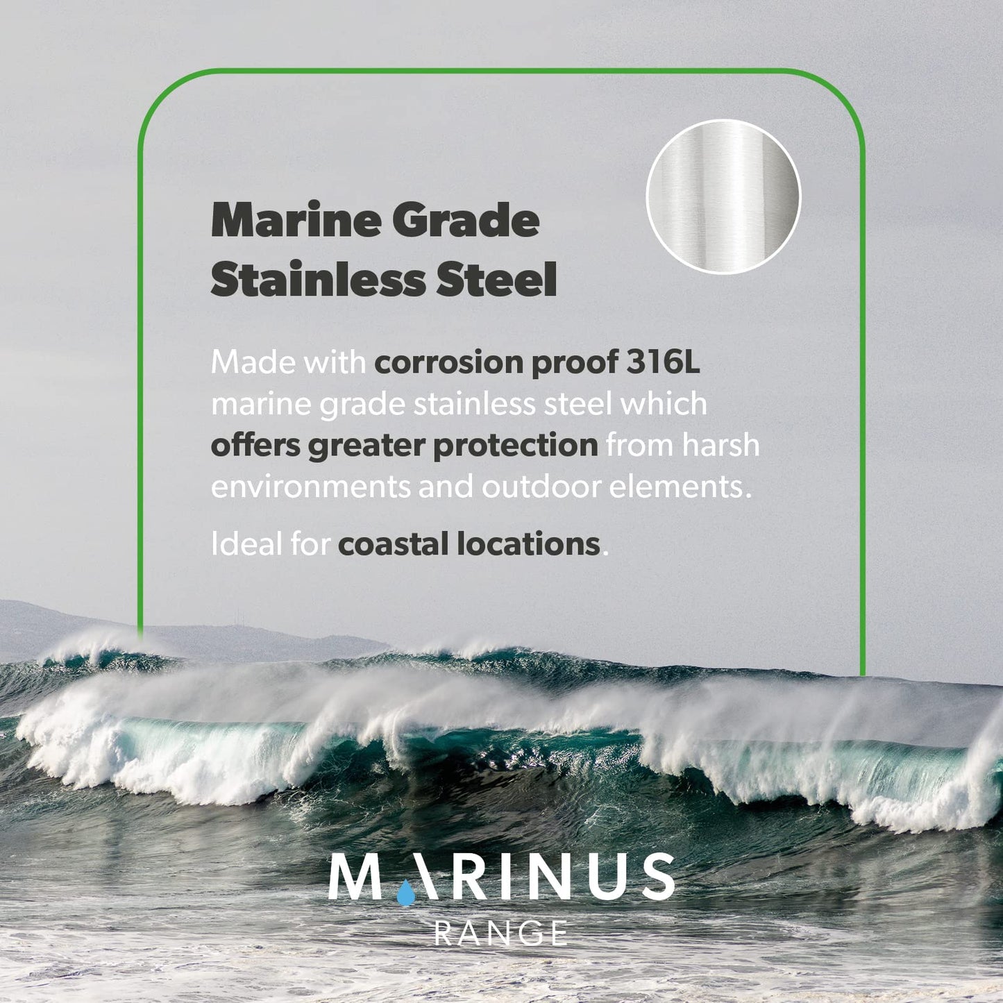 4lite Marinus Outdoor Up Down Wall Light (Stainless Steel) Rust Free IP44 Rated Motion Sensor Exterior Wall Lamp - 4L2/2306-4Yr Guarantee