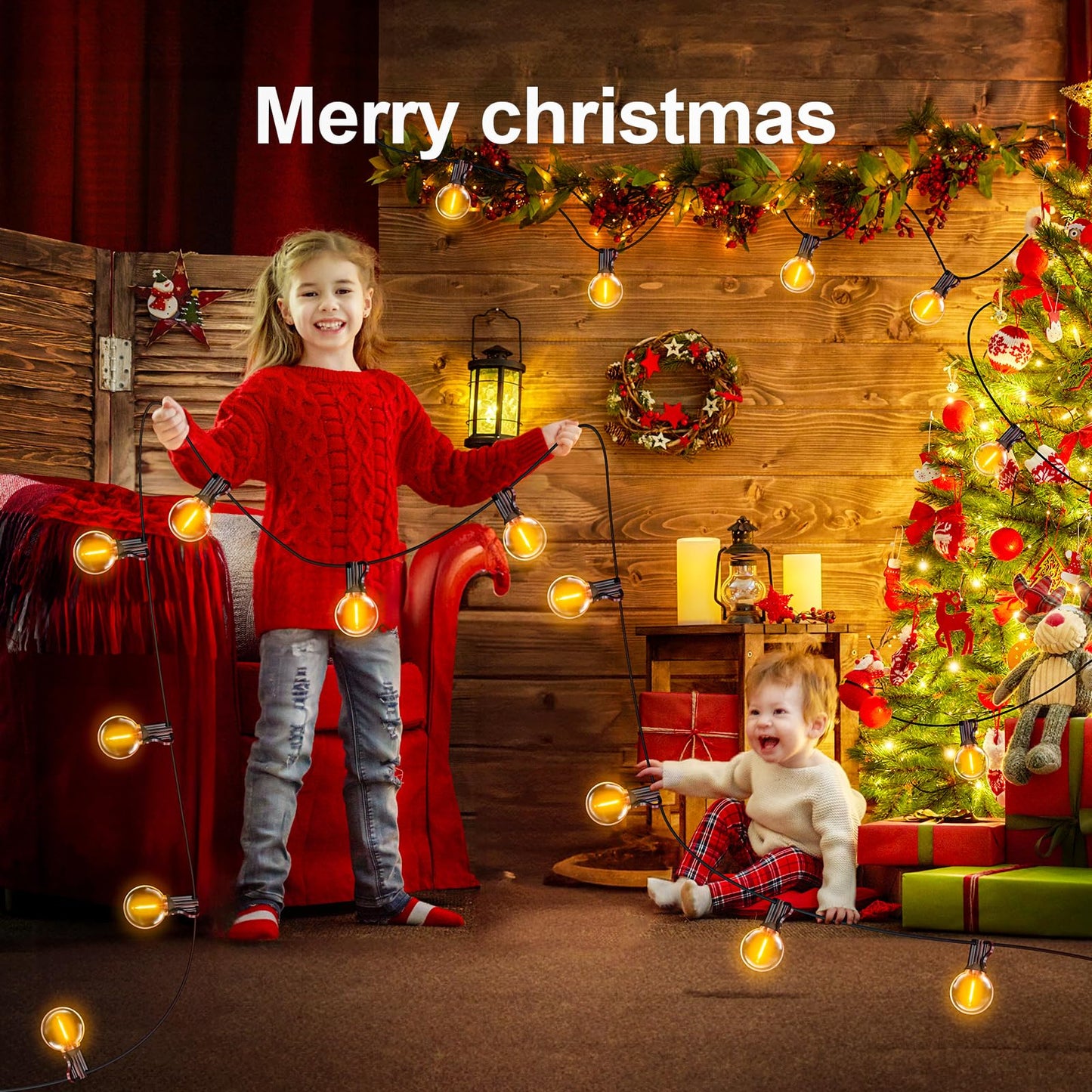 Outdoor-Lights-Garden-Mains-Powered-String-Festoon-Light LED Outside Lighting Waterproof Plug Bulb 10M Patio Gazebo Party Pergola Festival Indoor Backyard Terrace Porch Yard Wedding Connectable G40