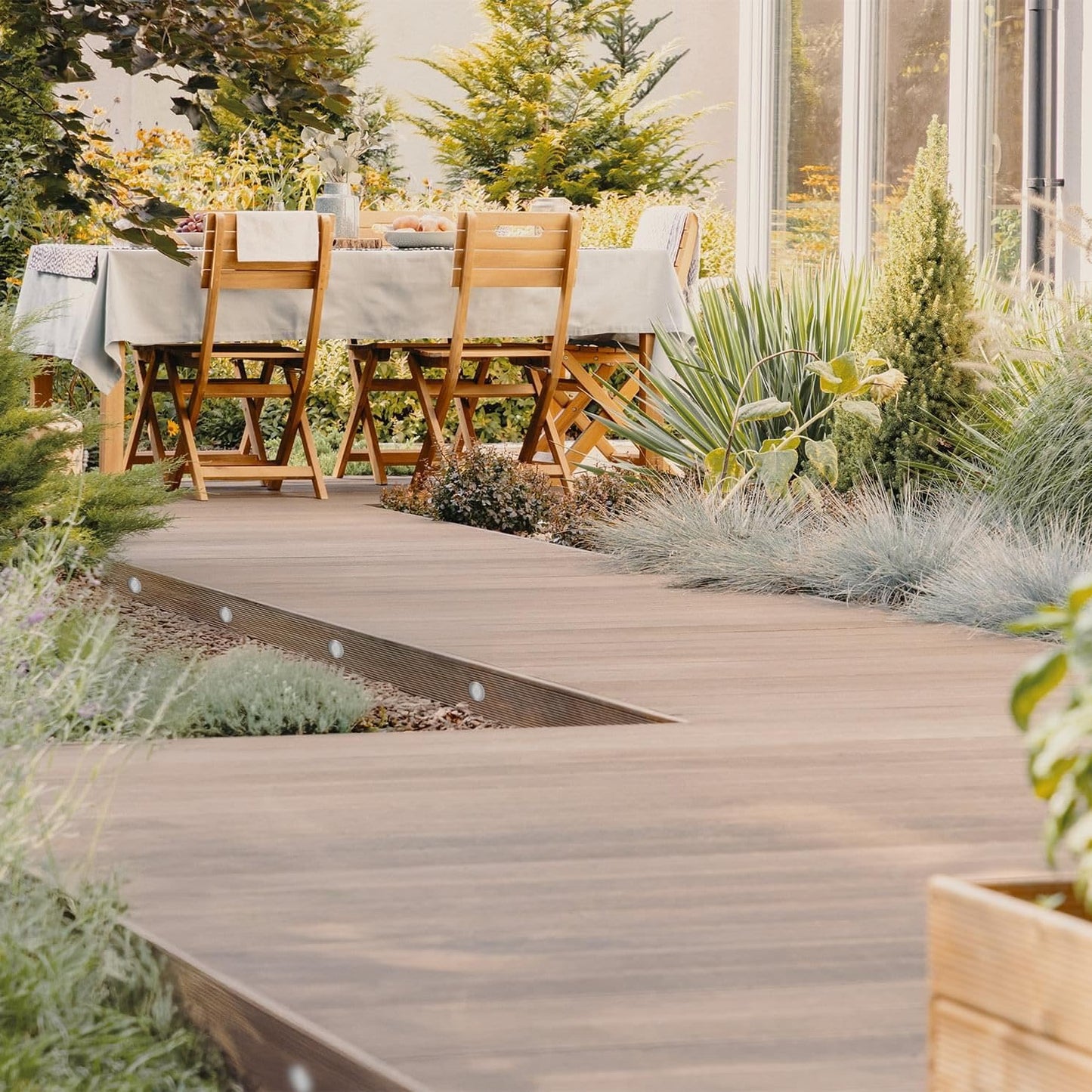 firstchoicelighting Set of 10-15mm LED Decking Plinth Ground Light Kit, Stainless Steel, RGB Colour Changing, IP67 Waterproof Recessed Outdoor Garden Bathroom Kitchen