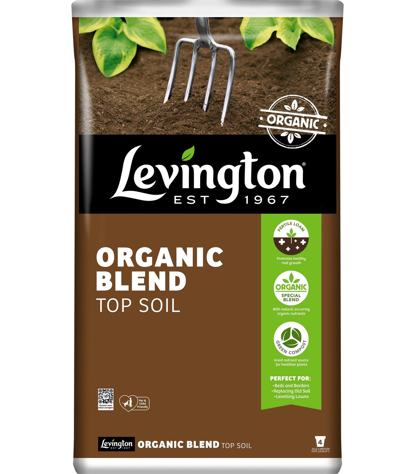 Levington Organic Blend Top Soil 20 Litres