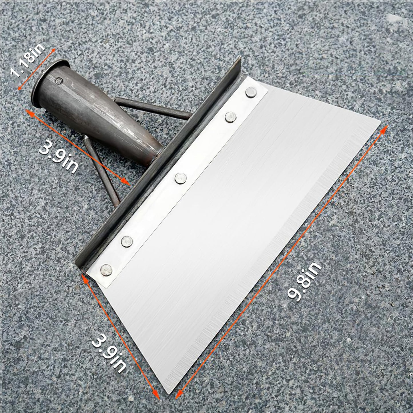 Garden Shovel, 25CM Multifunctional Stainless Steel Garden Cleaning Shovel with Gloves, Not Included Handle, Outdoor Gardening Shovel for Farm Garden Patio Weed Snow Cleaning