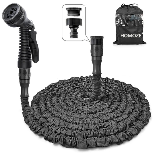 Homoze Expandable Garden Hose – 50ft with 7-Function Nozzle