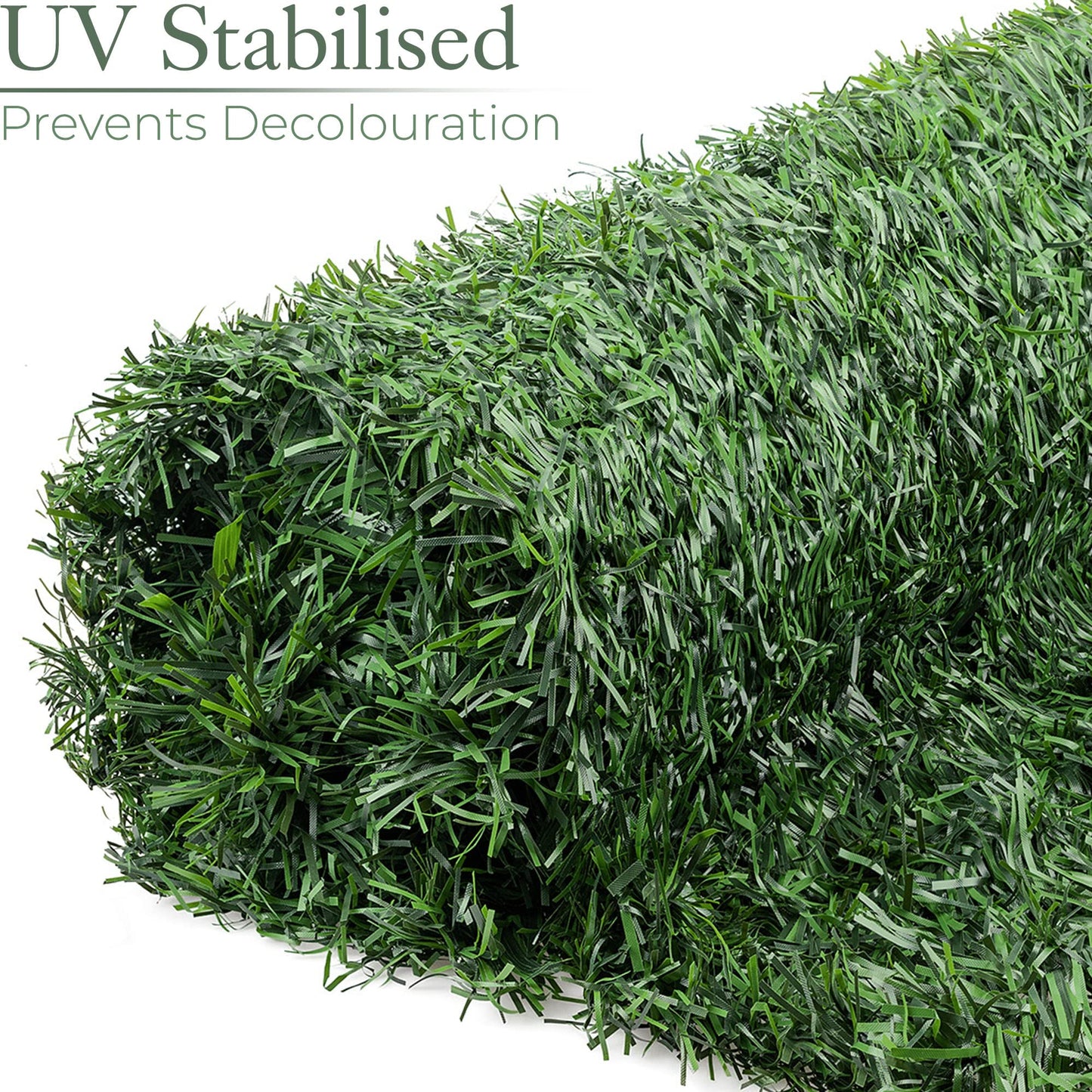 CHRISTOW Artificial Conifer Leaf Hedge Screening, Outdoor Garden Privacy Screen With Leaves, Wall Fence Panel, UV Resistant, H1m x W3m (3ft 3" x 9ft 10")