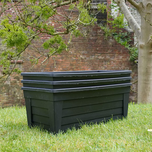 COS 55cm Ebony Trough Planter - Long Plastic Planter Pot for Indoor and Outdoor Use (1-5 Pack) (3)