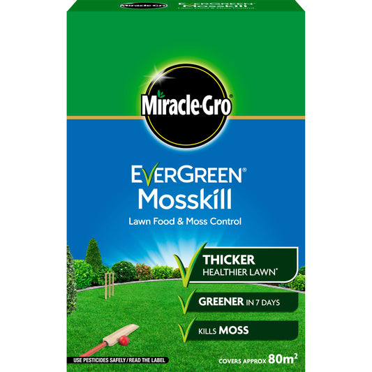 Miracle-Gro EverGreen Mosskill Lawn Food and Moss Control, 2.8kg, 80 m2, Brown