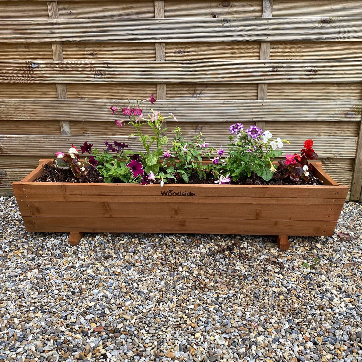 Woodside Wooden Garden Planter Plant/Flower Trough Container Box