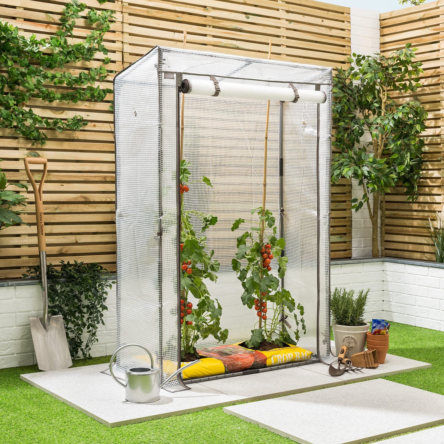 Christow Tomato Greenhouse With Reinforced Cover & Frame Garden Growhouse (Single Growbag)