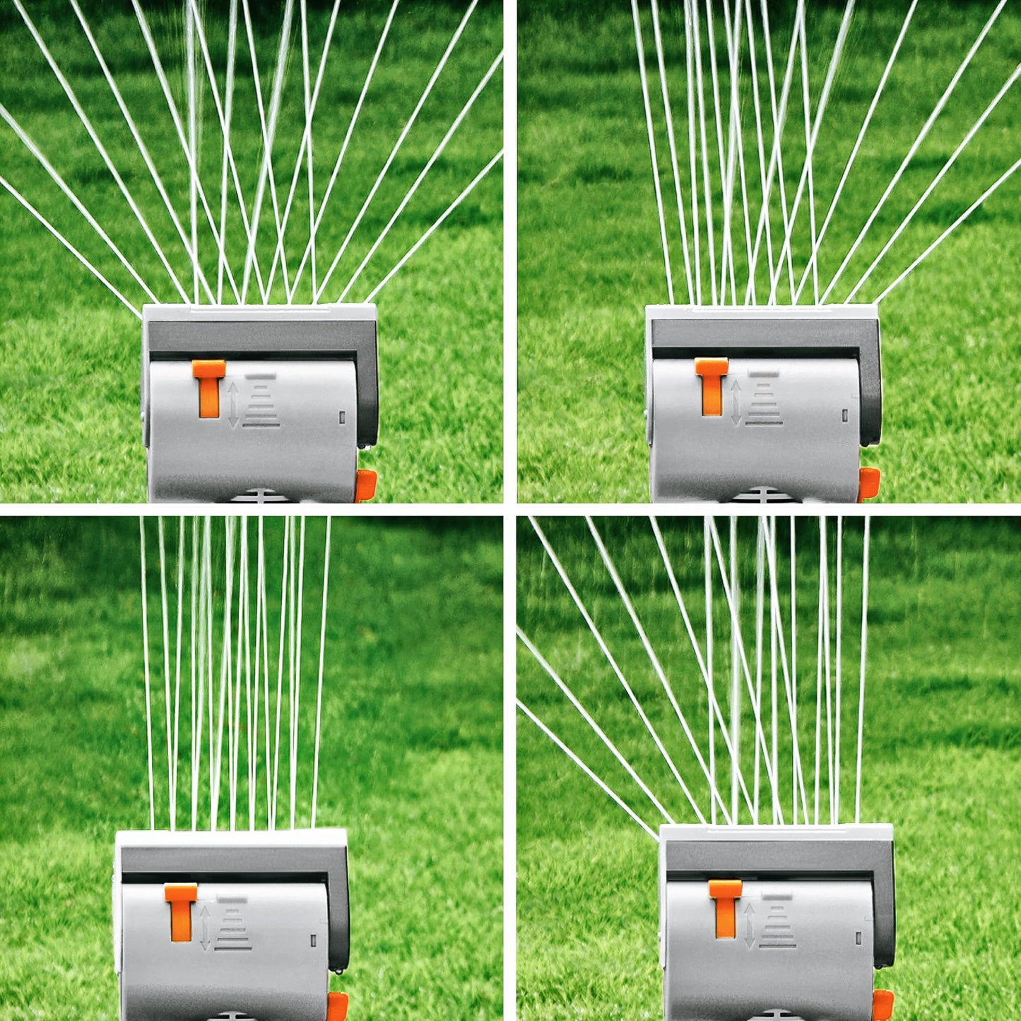 GRÜNTEK Mini - Lawn Sprinkler with 16 nozzles up to 378 m2 / 4069 ft2 Irrigation area with turbo engine