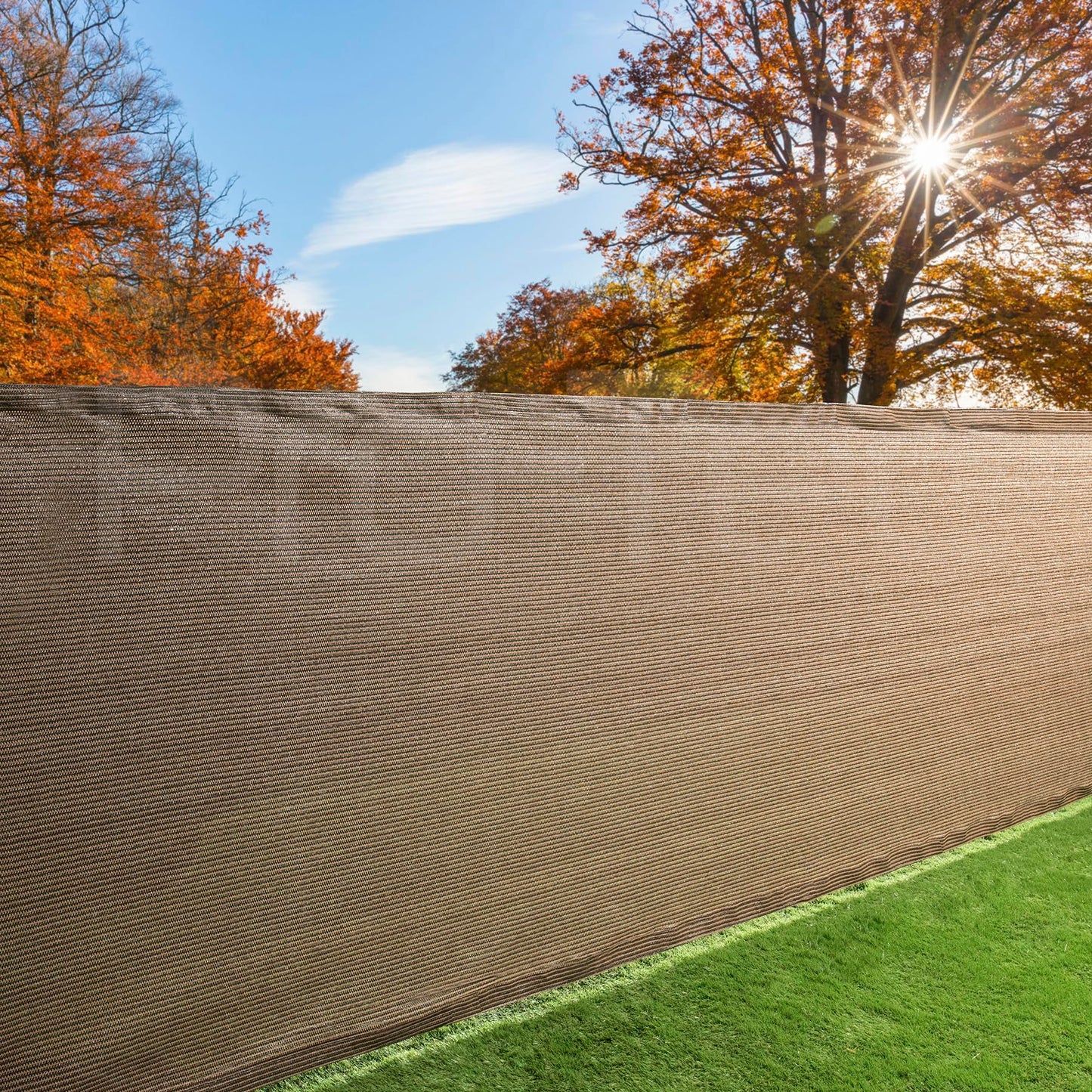 1m,1.5m, 2m Wide Privacy Netting Garden Screening Windbreak Fencing 95% Shade Fence Net Brown 1m x 10m FREE 6 Bungees 50 Zip Ties Included