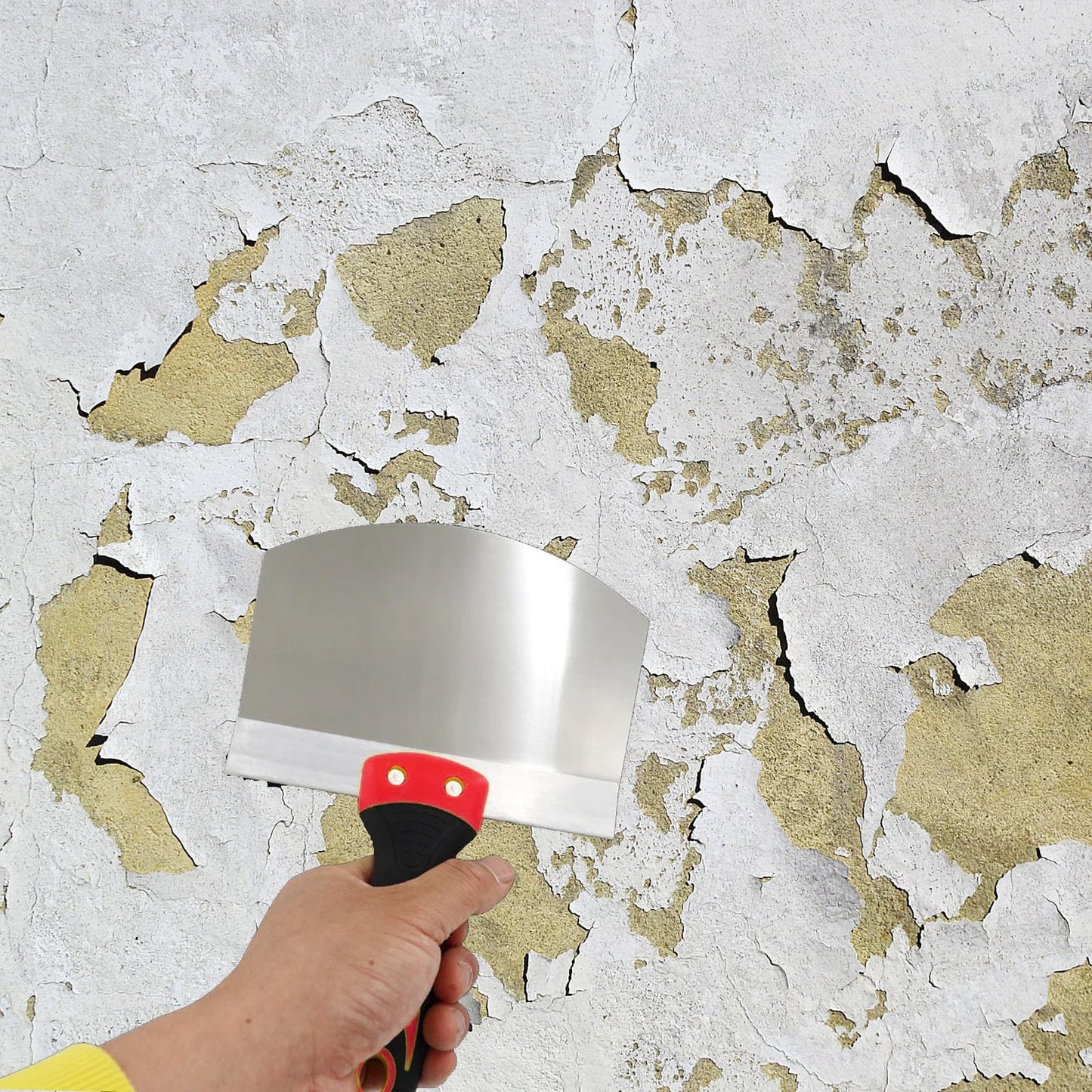 BRIOTA Bucket Scoop, Stainless Steel Bucket Trowel for Drywall and Plaster, Small Scoop with 6.5 in Curved Contoured Blade, Plastering Trowel for Paint, Mortar