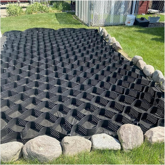 2" Thick Geo Grid Ground, Permeable Stabilization System for DIY Patio, Walkway, 3ft/ 5ft/ 10ft/ 15ft/ 20ft/25ft/ 30ft Honeycomb Permeable Paving Gravel Grid for Parking Lots(4x10 m/13x33 ft)